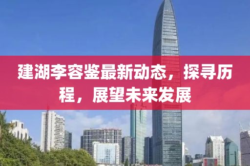 建湖李容鉴最新动态，探寻历程，展望未来发展