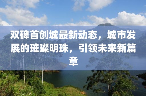 双碑首创城最新动态，城市发展的璀璨明珠，引领未来新篇章