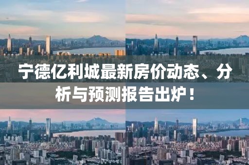 宁德亿利城最新房价动态、分析与预测报告出炉！