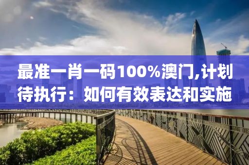 最准一肖一码100%澳门,计划待执行：如何有效表达和实施