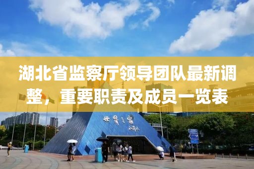 湖北省监察厅领导团队最新调整，重要职责及成员一览表