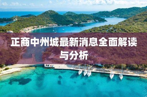 正商中州城最新消息全面解读与分析