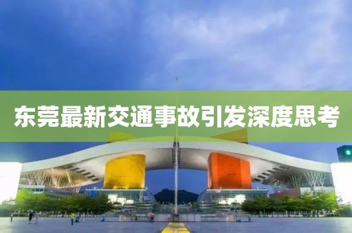 东莞最新交通事故引发深度思考