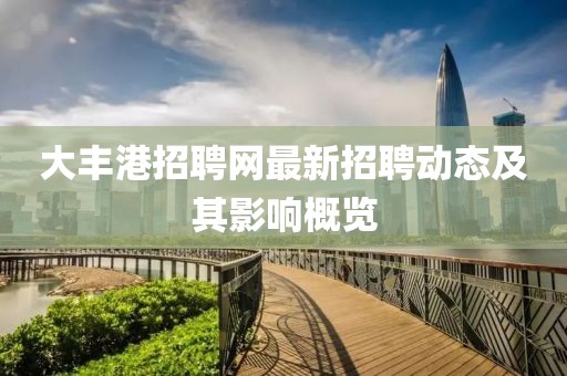 大丰港招聘网最新招聘动态及其影响概览