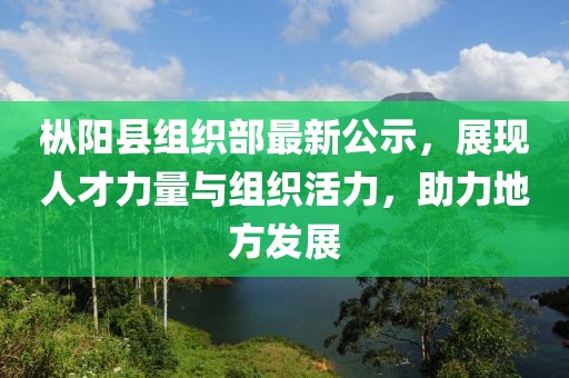 枞阳县组织部最新公示，展现人才力量与组织活力，助力地方发展