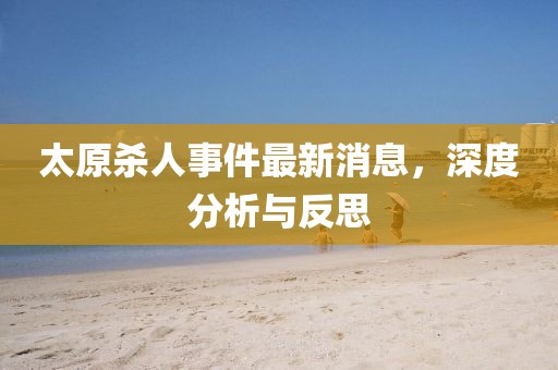太原杀人事件最新消息，深度分析与反思