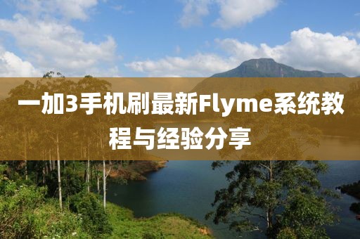 一加3手机刷最新Flyme系统教程与经验分享