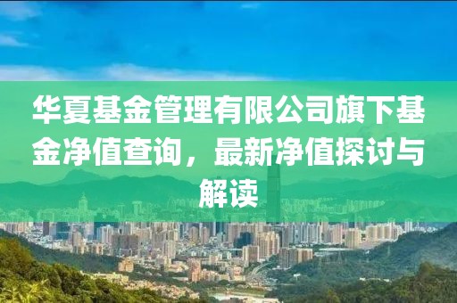 华夏基金管理有限公司旗下基金净值查询，最新净值探讨与解读