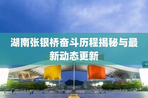 湖南张银桥奋斗历程揭秘与最新动态更新