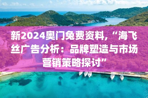 新2024奥门兔费资料,“海飞丝广告分析：品牌塑造与市场营销策略探讨”