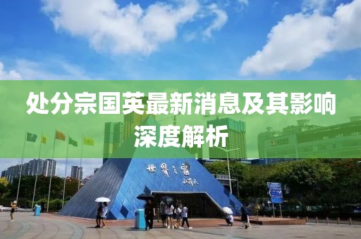处分宗国英最新消息及其影响深度解析