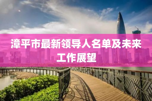 漳平市最新领导人名单及未来工作展望