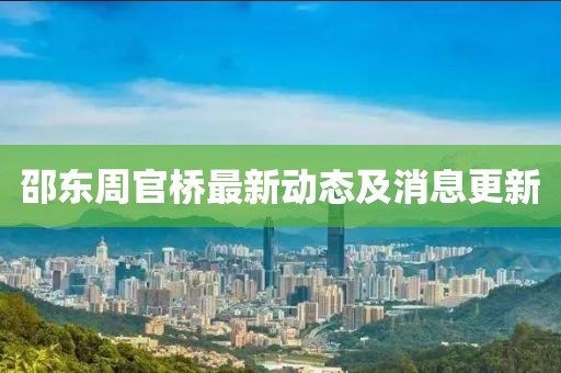 邵东周官桥最新动态及消息更新