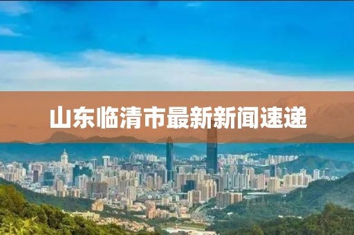 山东临清市最新新闻速递