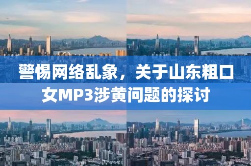 警惕网络乱象，关于山东粗口女MP3涉黄问题的探讨