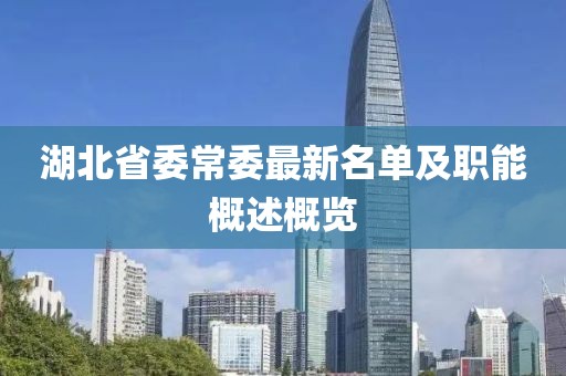湖北省委常委最新名单及职能概述概览