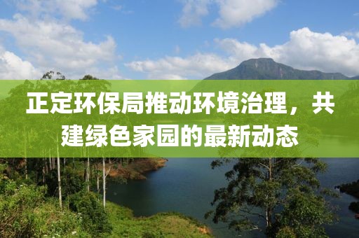 正定环保局推动环境治理，共建绿色家园的最新动态