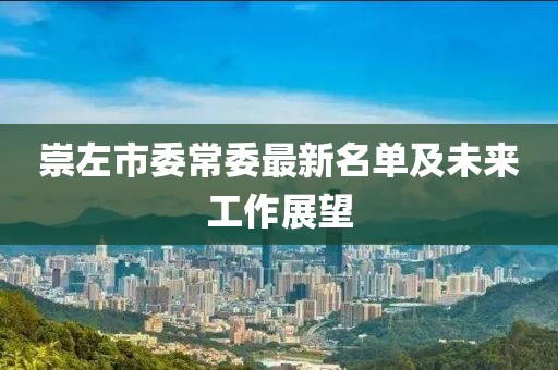 崇左市委常委最新名单及未来工作展望