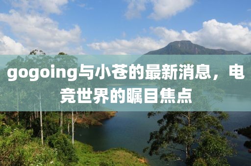 gogoing与小苍的最新消息，电竞世界的瞩目焦点