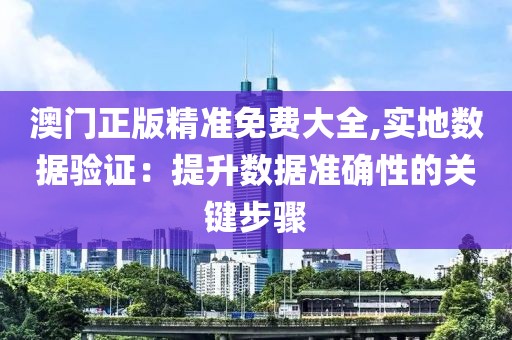 澳门正版精准免费大全,实地数据验证：提升数据准确性的关键步骤