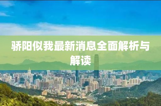 骄阳似我最新消息全面解析与解读