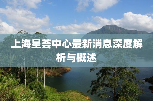 上海星荟中心最新消息深度解析与概述
