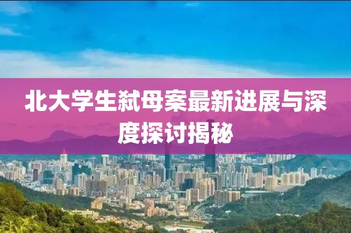 北大学生弑母案最新进展与深度探讨揭秘