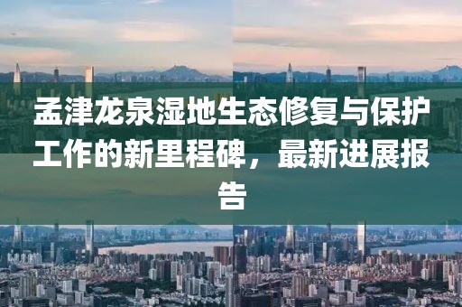 孟津龙泉湿地生态修复与保护工作的新里程碑，最新进展报告