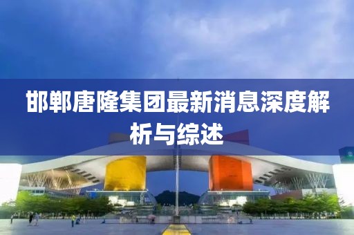 邯郸唐隆集团最新消息深度解析与综述