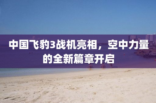 中国飞豹3战机亮相，空中力量的全新篇章开启