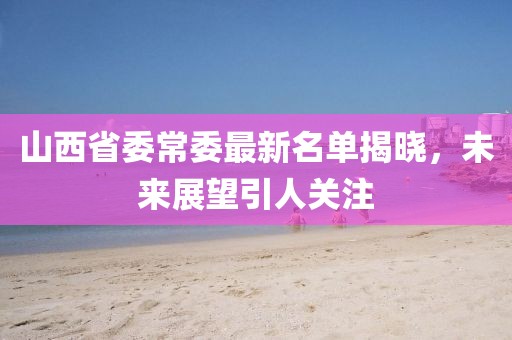 山西省委常委最新名单揭晓，未来展望引人关注