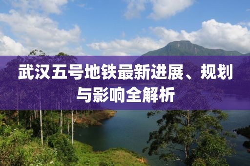 武汉五号地铁最新进展、规划与影响全解析