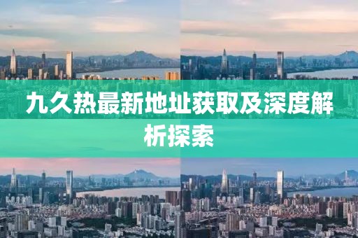 九久热最新地址获取及深度解析探索