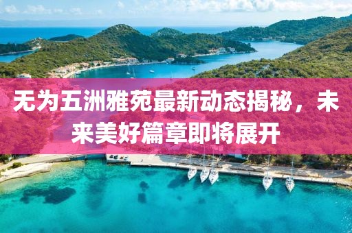 无为五洲雅苑最新动态揭秘，未来美好篇章即将展开