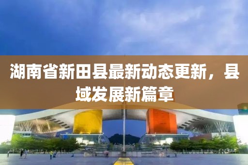 湖南省新田县最新动态更新，县域发展新篇章
