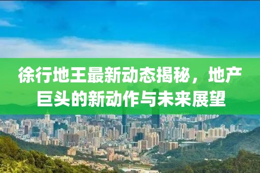 徐行地王最新动态揭秘，地产巨头的新动作与未来展望