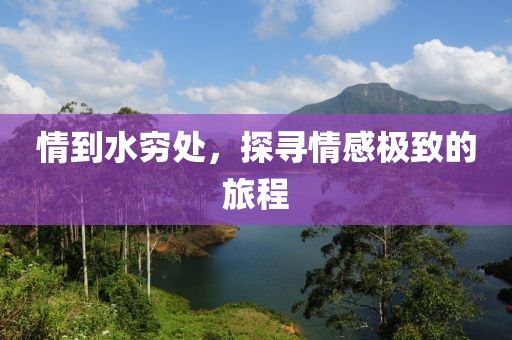情到水穷处，探寻情感极致的旅程