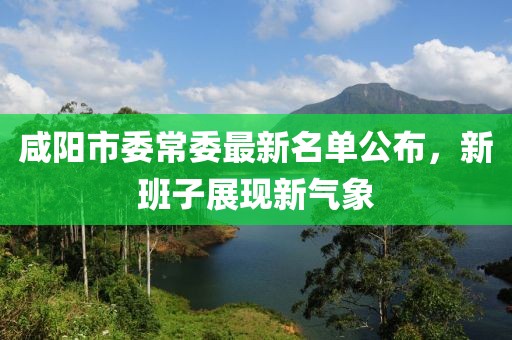 咸阳市委常委最新名单公布，新班子展现新气象