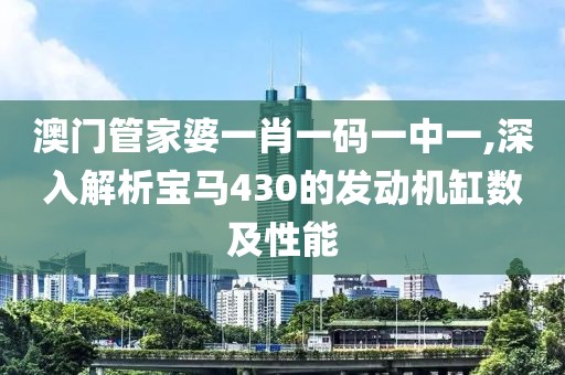 澳门管家婆一肖一码一中一,深入解析宝马430的发动机缸数及性能