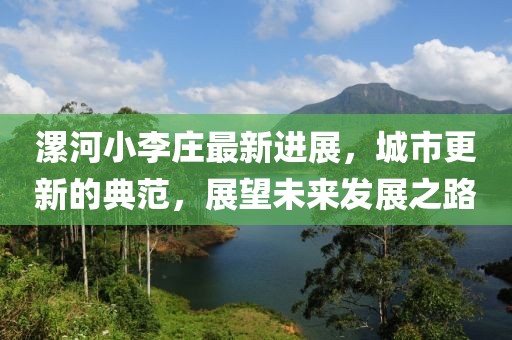 漯河小李庄最新进展，城市更新的典范，展望未来发展之路