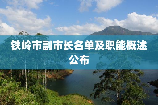 铁岭市副市长名单及职能概述公布