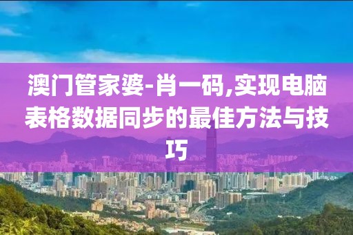 澳门管家婆-肖一码,实现电脑表格数据同步的最佳方法与技巧