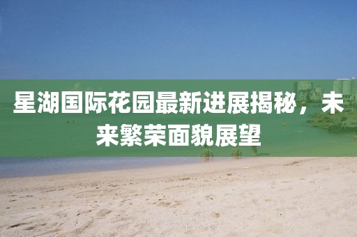 星湖国际花园最新进展揭秘，未来繁荣面貌展望