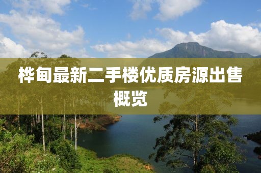 桦甸最新二手楼优质房源出售概览