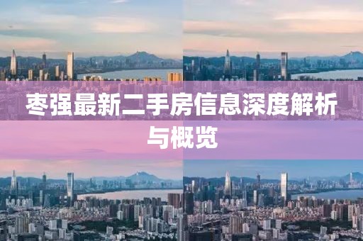 枣强最新二手房信息深度解析与概览