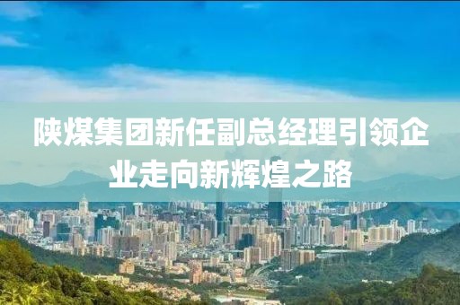 陕煤集团新任副总经理引领企业走向新辉煌之路