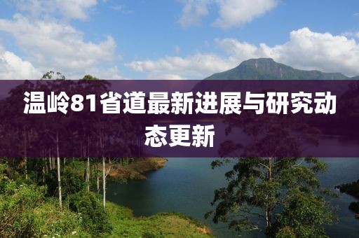 温岭81省道最新进展与研究动态更新