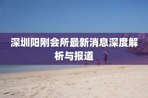 深圳阳刚会所最新消息深度解析与报道