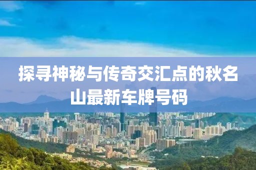 探寻神秘与传奇交汇点的秋名山最新车牌号码