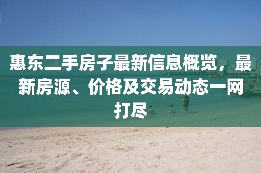 惠东二手房子最新信息概览，最新房源、价格及交易动态一网打尽